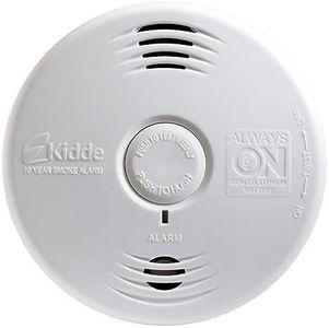 Kidde Smoke Detector, 10-Year Battery, Photoelectric Sensor Smoke Alarm, White