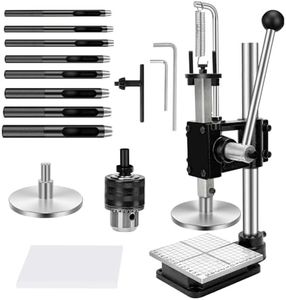 HONGYMA Leather Press,Leather Hole Puncher Leather Cutting Machine Hand Punching Machine for DIY Leather Craft Punching Holes Cutting, Forming Pressing,Install Rivets and Snap Buttons