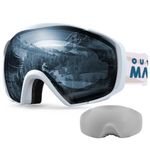 OutdoorMaster Ski Goggles with Cover Snowboard Snow Goggles OTG Anti-Fog for Men Women