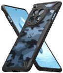 Ringke Fusion-X Compatible with OnePlus 12R 5G Case Cover Military Camo Hard Back Soft TPU Bumper Scratch Resistant Shockproof Protection OnePlus 12R Back Cover - Camo Black