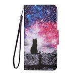 ChoosEU Case for iPhone 7 / iPhone 8 / iPhone SE 2022 / SE 2020 Wallet Case Flip PU Leather Case Cute Pattern Design for Girl Women Phone Case Silicone Shockproof Protective Case Cover - Cat Star