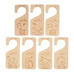 7Pcs Wooden Baby Closet Dividers, Baby Closet Size Divider, Double-Sided Baby Clothing Dividers from Newborn to 24 Month, Nursery Infant Wardrobe Divider Gift, for Newborn Baby Shower(Cartoon)