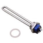 DERNORD 12V 150W Immersion Heater Submersible Water Heater Element Stainless Steel Heating Element with 1 Inch NPSM Flange