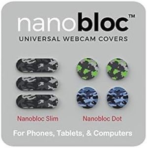 Eyebloc Nanobloc Universal Webcam Covers - Privacy Protection Accessory, No Residue Application - Dots and Bars, 7 Pieces - Camo