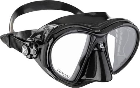 Cressi Air Mask, Maschera Subacquea Professionale Unisex-Adulto, Nero, Taglia unica