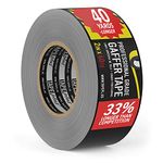 Gaffers Tape - 2 Inch by 40 Yards in Black - Get 33% More! High End Professional Grade - Gaffer Tape is The Perfect Alternative to Duct Tape, Electrical Tape, and Other Adhesives