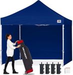 ABCCANOPY Ez Pop Up Canopy Tent with Sidewalls 10x10 Commercial -Series, Navy Blue