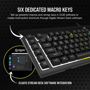 CORSAIR K55 RGB PRO Gaming Keyboard – Customizable Backlit Keys