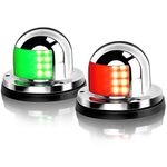 Obcursco Boat Bow Navigation Light, Marine LED Navigation Light,Bi-Color Deck Mount LED Navigation Bow Light. Ideal for Pontoon, Skiff, Skeeter,Jon Boat and Fishing Boat (304 Stainless Steel)