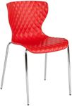 Flash Furniture Lowell Contemporary Design Red Plastic Stack Chair