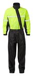 JDC Motorcycle Waterproof Rain Suit Over Suit 1PC - SHIELD - Yellow/Black - L - Long Leg (34")