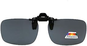 Eyekepper Flip-up Clip-on Sunglasses Polarized Metal Glasses Clip 60x43 MM(Grey Lens)