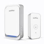 winPlus Wireless Door Bell for Home Long Range, Waterproof Fingertip Touch Cordless Calling Bell for Office up to 500ft Range with 32 Chimes, 4-Level Volume