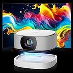 [Removeable Battery Base] Projector AN1, Mini Projector with WiFi and Bluetooth, Lisowod Portable Projector 1080P, Touch Control, Outdoor Camping Projector, Video Projecteur, 2024 Latest Home Theater