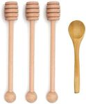 4PCS 6 inch Honey Dipper Sticks Hon