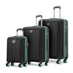 Safari Thorium Neo 8 Wheels 55,66 and 77 Cm Small, Medium and Large Trolley Bags Hard Case Polycarbonate 360 Degree Wheeling System Luggage,Trolley Bags for Travel Set of 3, Suitcase for Travel,Black