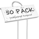 STARTOSTAR 50-Pack Metal Plant Labels, 10.6" Garden Markers Reusable Nursery Tags for Vegetables Herb Flower Seed Greenhouse