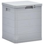 vidaXL 90 L Light Grey Garden Storage Box - Durable, Weather-Resistant Plastic Complementing Indoor and Outdoor Spaces