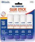 BAZIC Products Premium Glue Stick 8g/0.28 Oz.,White Glue Sticks, Multi-Purpose Acid Free, for Photos Paper Art Craft at School Home Office (4/Pack), 1-Pack