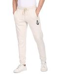 Newport Regular Men Mid Rise Heathered Joggers (NPMCJOG20111Z01_Beige_S)