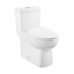 Swiss Madison Well Made Forever SM-1T117 Classe One Piece Toilet Dual Flush 0.8/1.28 gpf, Glossy White