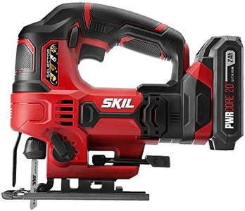 Skil 20V 7/8 Inch Stroke Length Jigsaw, Includes 2.0Ah PWRCore 20 Lithium Battery and Charger - JS8203-10