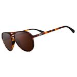 goodr Amelia Earhart Ghosted Me Polarized Aviator Sunglasses for Men & Women, Brown Translucent Frames with Brown No-Reflective Lens, UV400 Protection, No Slip