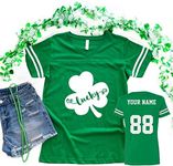 Personalized Women Jersey St Patrick's Day T Shirts - Saint Pattys Tee & Irish Outfits