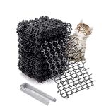 Fuyamp 12 Sheets Cat Scat Mat with Spikes, ABS Plastic Pet and Dog Deterrent Prickle Mat for Garden, Porch, Home, Anti Cat Mat Indoor Outdoor Mat