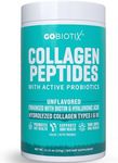 GOBIOTIX Collagen Powder Supplement with Probiotics - Hydrolyzed Protein Collagen Powder for Women - Hair Skin and Nails, Joint and Digestive Health - Collagen Peptides Type I and III - 30 Servings