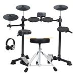 AODSK Electric Drum Set,Electronic Drum Kit for Beginner with 150 Sounds,Drum Set With 4 Quiet Electric Drum Pads,2 Switch Pedal,Drum Throne,Drumsticks,On-Ear Headphones - AED-400