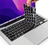 CaseBuy MacBook Pro m2 Keyboard Cover for MacBook Pro 13" with Touch Bar Model A2338 A2289 A2251 M2 M1 Chip 2023-2020 Release US Keyboard Protector Skin -Black