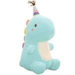 N /C Cartoon Dinosaur Plush Doll Cute Kids Stuffed Toys, Animal Plush Toy Pillows, Perfect Present for Children Adults (Blue, 15cm*23cm)