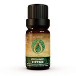 Thyme Essential Oil, Cosmos Certified Organic,100% Pure Spanish Thyme Oil, Therapeutic Grade for Aromatherapy, 10ml, Free E-Book Included