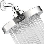 Gurin Rain Shower Head High Pressure Spa System, Luxury Bathroom Showerhead with Chrome Plated Finish, Adjustable Angles, Anti-Clogging Silicone Nozzles