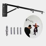 GSKAIWEN Max Length 53.54inch/136cm Triangle Wall Mounting Boom Arm 170° Flexible Rotation，for Photography Studio Video Ring Light, Softbox, Photography Strobe Light, Monolight, Umbrella, Reflector