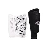 Nivia Classic Shin Guards with Sleeves for Youth and Adults, for Football Games Matches, Training, Basketball, Baseball, Cycling, Light Weight & Breathable Shin Guard with Lycra Sleeves (Medium)