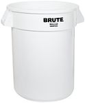 Rubbermaid FG264300 White 44 Gallon Brute LLDPE Heavy-Duty Round Container Without Lid