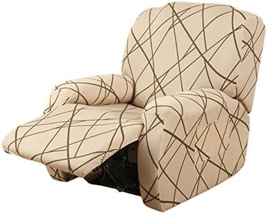 NILUOH Recliner Chair Covers 4-Pieces Stretch Lazy Boy Recliner Covers with Pocket Floral Pattern Reclining Slipcovers Soft Sofa Slipcover Furniture Protector for Pets Kids (Recliner, Pattern 22)