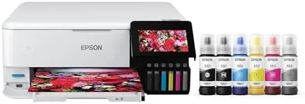 Epson Ecotank Photo Et-8500 Wireless Color All-in-one Supertank Printer with Scanner, Copier, Ethernet and 4.3-inch Color Touchscreen