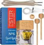 №6 Sport Lifestyle Car Air Freshener For Men| Car Luxury Perfume - 1Fl Oz Luxury Essential Oil Diffuser with Sticks - Long-Lasting Scent Air Purifier (Citrus, Marine, Sweet, Musk)