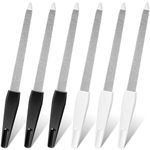 Sularpek 6 Pack Metal Nail File, Nail File, Professional Nail File, Nail Files for Natural Nails, Nail File Set, Nails Accessories Tools for Home Salon Use,15.2cm/6'', White/Black