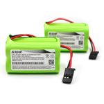 YUTSUJO (2-Pack) 4.8V 2000mAh AA NiMH Receiver RX Battery with Hitec Connectors 2X2 Square High Capacity Rechargeable Battery Pack for Toys and Tools: RC Receivers, RC Aircrafts