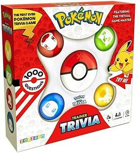 Pokémon Trainer Trivia (English Version) A Toy/Game by Zanzoon | for 1 to 4 Players | A Trivia for Kids and Adults |15-20-minutes Gameplay |for Family Game Nights |7+