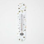 HOMESCAPES Outdoor Thermometer with Bee Print Design, 296mm Tall, Reads Celsius and Fahrenheit, for Garden, Greenhouse or Patio, Temperature Gauge, Weatherproof