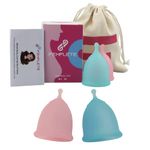 Femplete Menstrual Cups Period Kit for Teen girls Set of 2 Small & Medium Menstrual Cup Period Cups for women Period Cup Heavy Flow Menstruations Cup Feminine Hygiene Alternate to Tampons & Pads