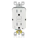 Leviton AGTR1-102-00W SmartlockPro Dual Function AFCI/GFCI Receptacle, 15 Amp/125V,