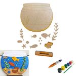 Make-Believe Wood Art & Craft - Diy Kid Craft Kit (Fish Bowl, Fish Bowl(Multi))
