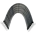 10 Pack Rubber Adjustable 31' inch Bungee Cords with Hooks, Heavy Duty EPDM Stretch Tie Down Straps for Outdoor, Tarp Covers, Canvas Canopies, Motorcycle, and Cargo 10 Pcs