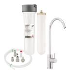 Doulton HIP Biotect Ultra Inline Ceramic Water Filter + Pillar Tap + Installation Kit Bundle | NSF & WRAS certified Undercounter Water Filter with Candle | M12 Thread